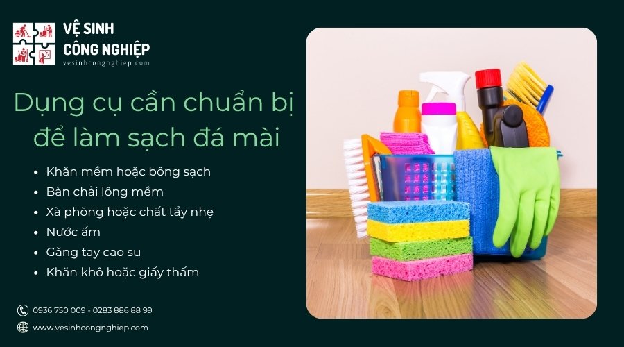 dụng cụ cần chuẩn bị làm sạch đá mài