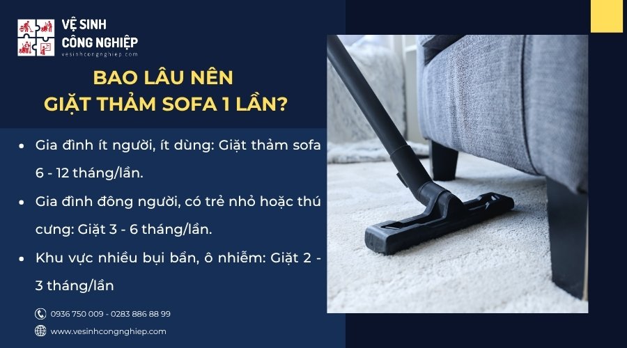 bao lâu nên giặt thảm sofa 1 lần 