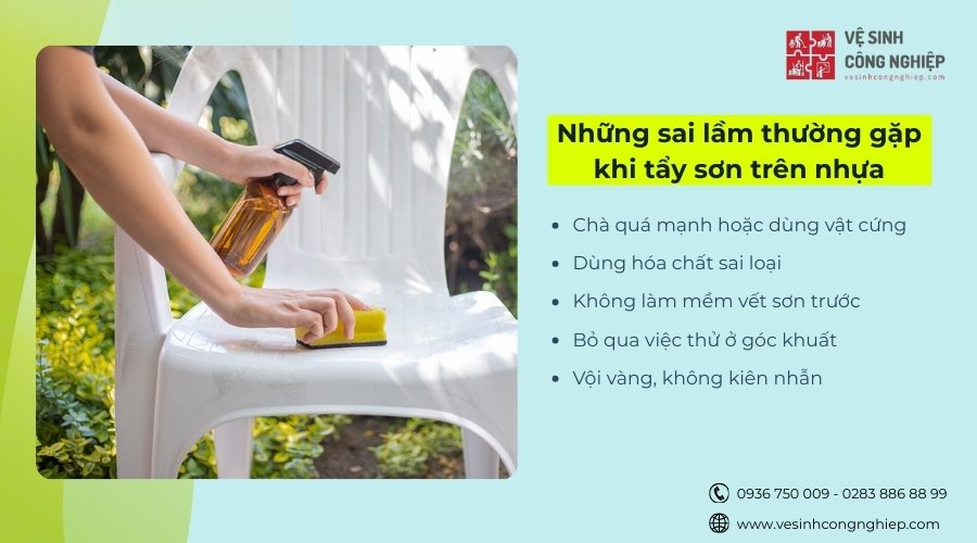 sai lầm khi tẩy sơn trên nhựa 