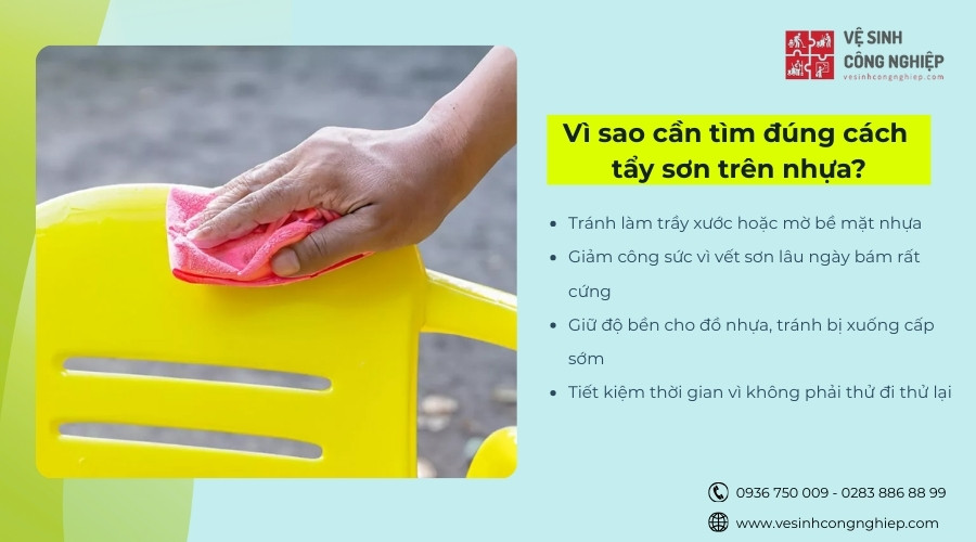 vì sao cần tìm cách tẩy sơn trên nhựa 