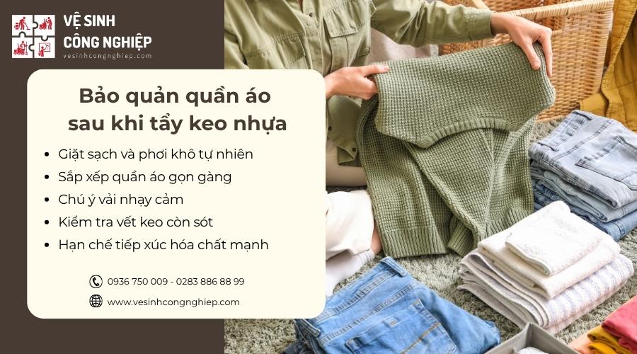 bảo quản sau khi tẩy keo nhựa 