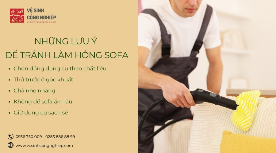 những lưu ý để tranh làm hỏng sofa