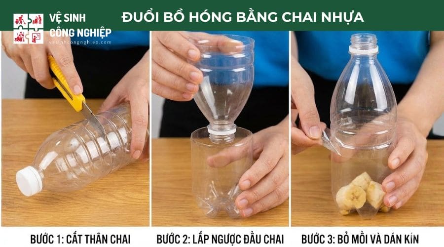 Cách đuổi bồ hóng bằng chai nhựa