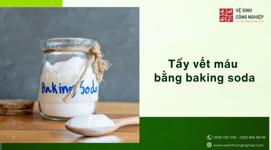 Tẩy vết máu bằng Baking Soda
