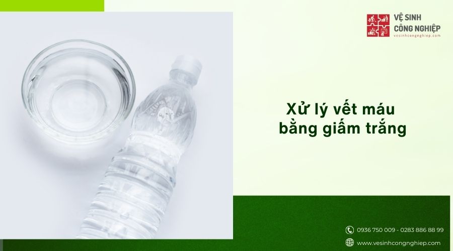 Xử lý vết máu dính trên nệm bằng giấm trắng