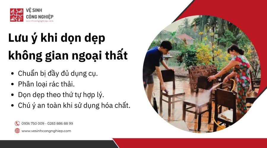 Lưu ý để dọn dẹp ngoại thất nhanh gọn trước Tết