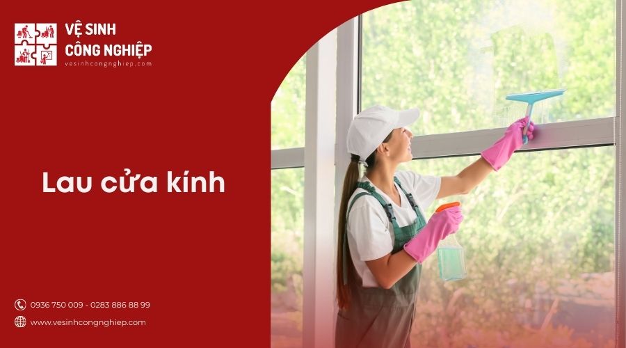 Lau cửa kính bằng hóa chất chuyên dụng