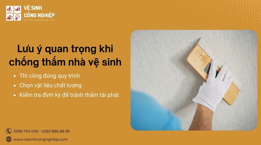 Lưu ý khi chống thấm nhà vệ sinh