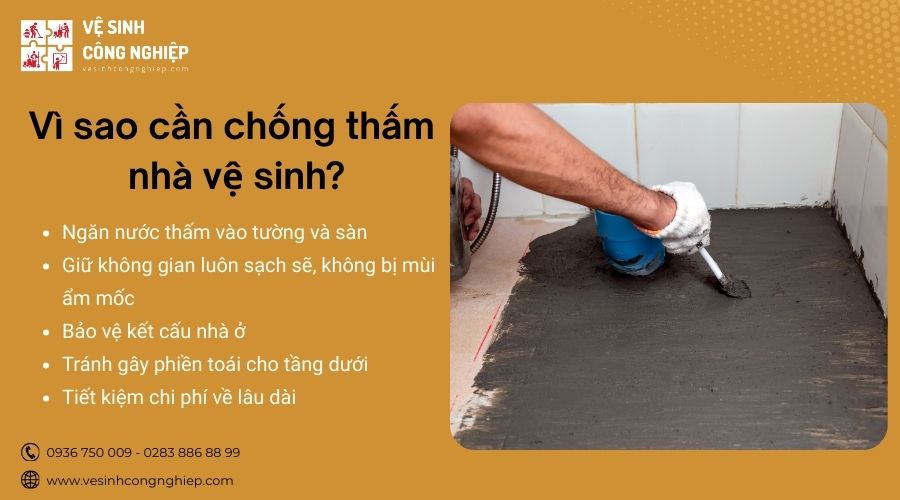 Lý do bạn cần chống thấm nhà vệ sinh