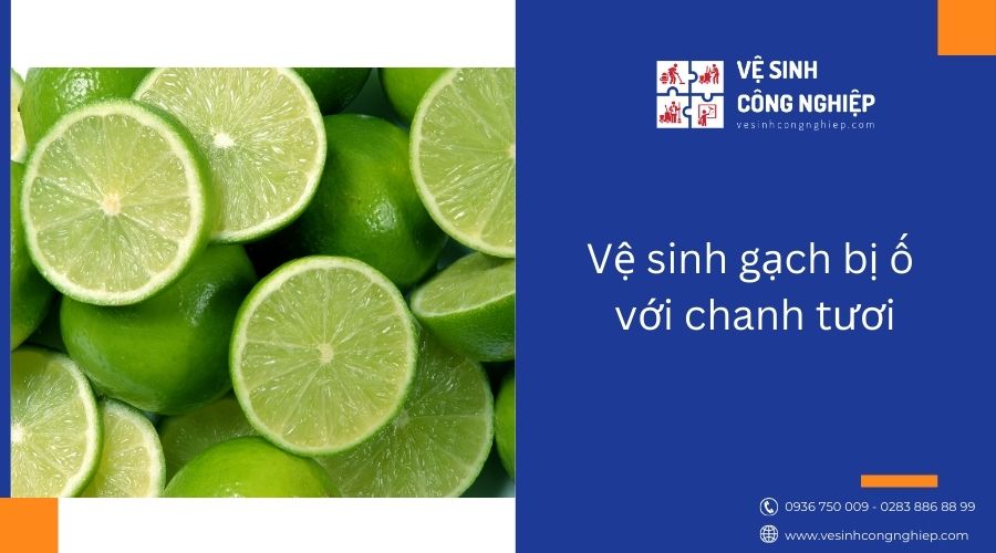 Làm trắng gạch bị ố với chanh