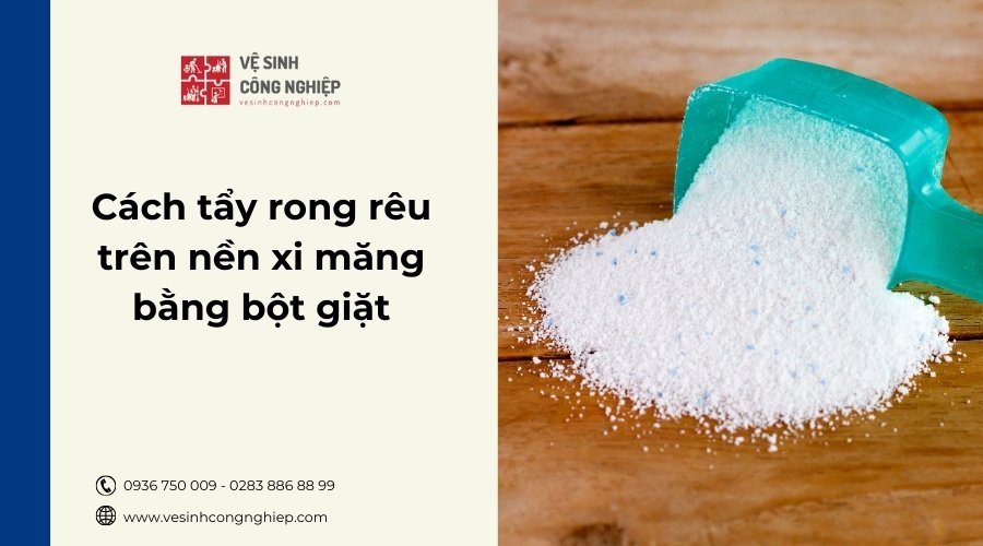 Cách tẩy rong rêu bằng bột giặt