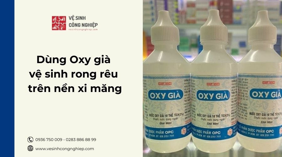 Dùng oxi già tẩy rong rêu