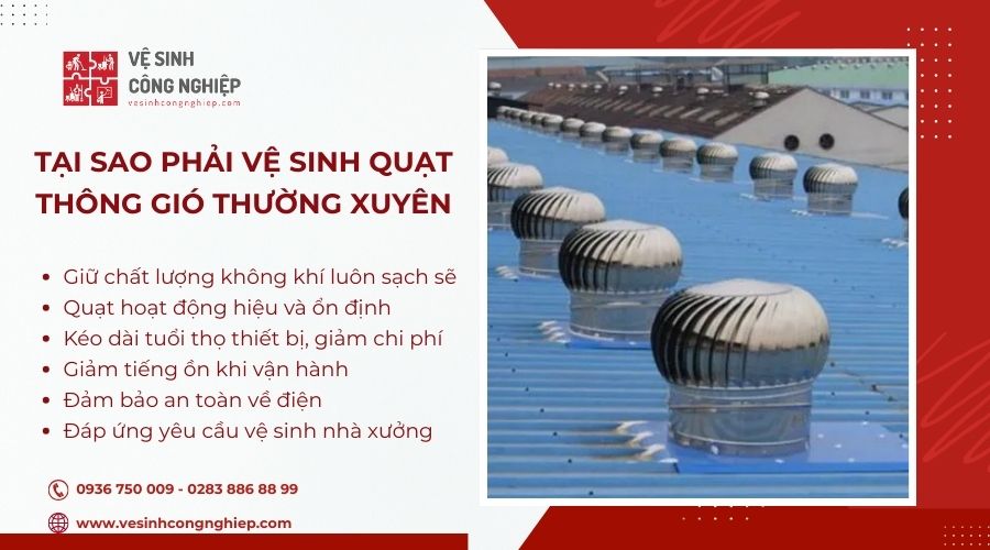 Tại sao phải vệ sinh quạt thông gió thường xuyên