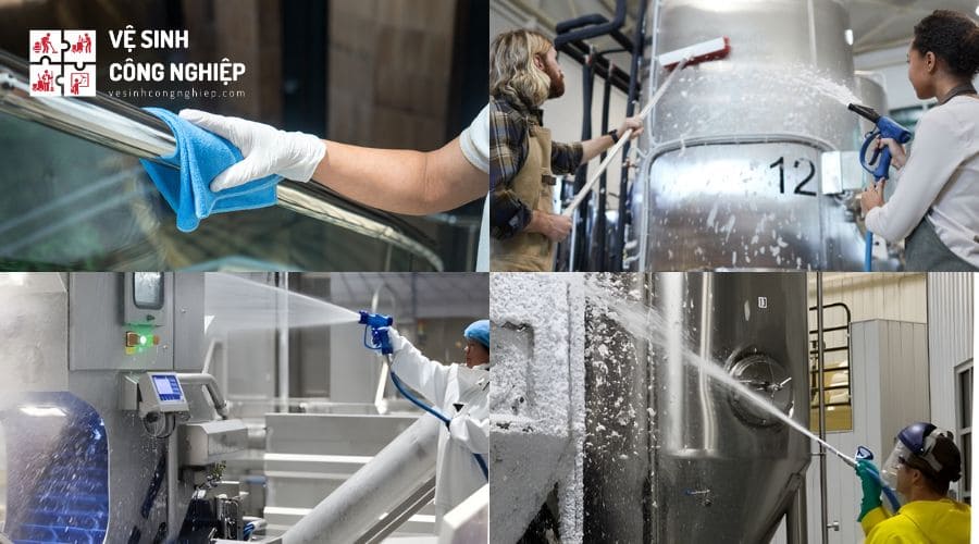 Vệ sinh máy móc, thiết bị nhà xưởng