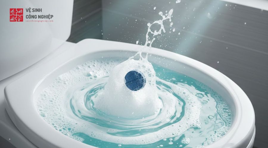 Sử dụng viên thông bồn cầu