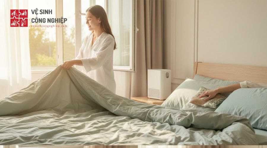 Mẹo giữ chăn đệm luôn thơm tho và ngăn ngừa mùi quay lại