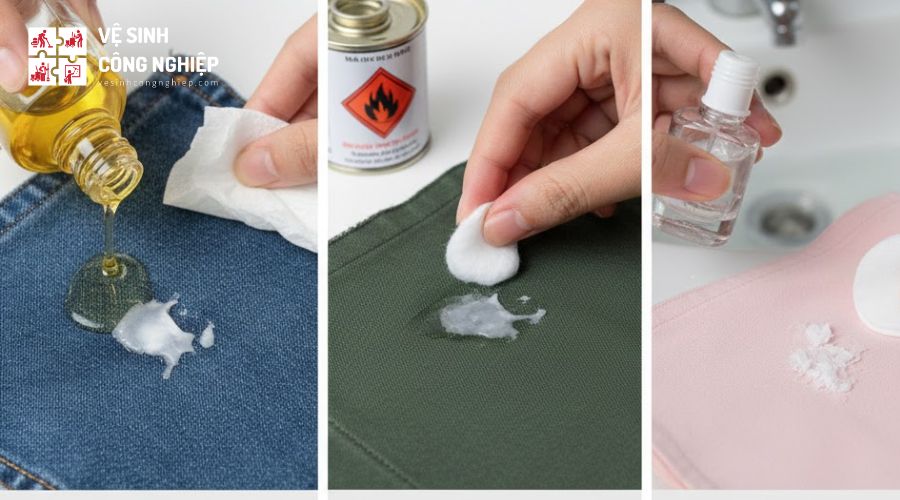 Cách tẩy keo 502 dính trên quần áo