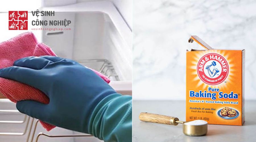 Vệ sinh tủ lạnh bằng bột baking soda