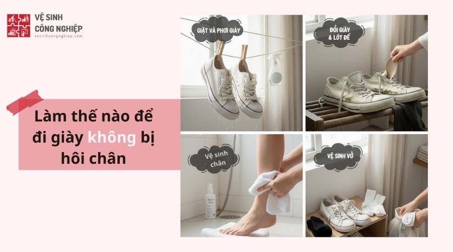 Làm sao hết hôi chân khi mang giày