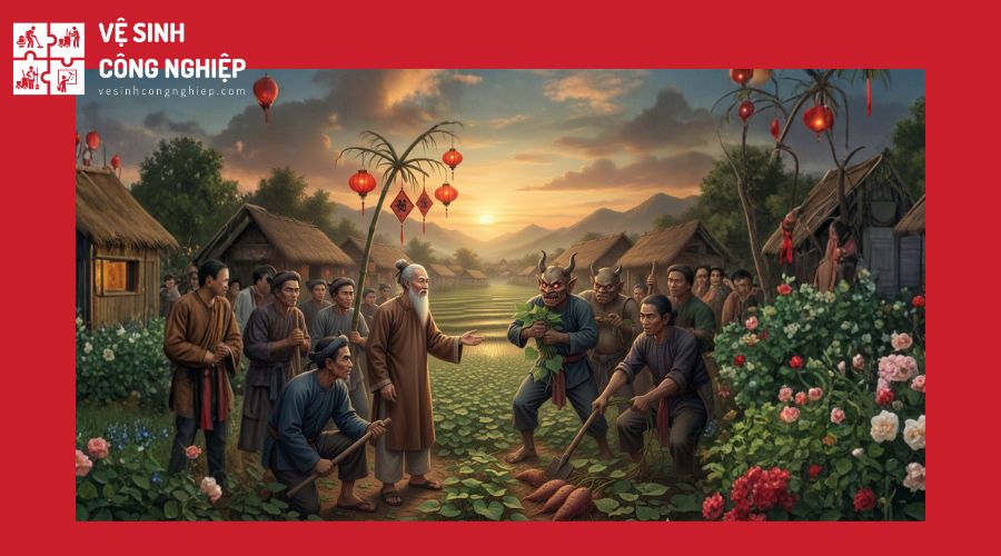 Sự tích cây nêu ngày Tết