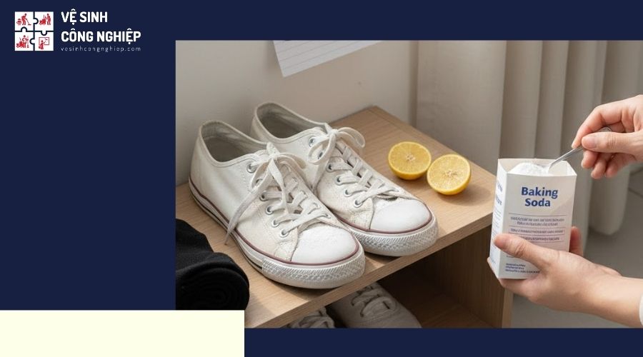 Cách sử dụng baking soda khử mùi hôi giày