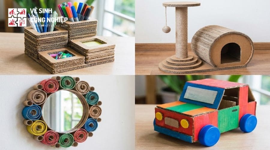 Ý tưởng làm đồ tái chế từ bìa Carton