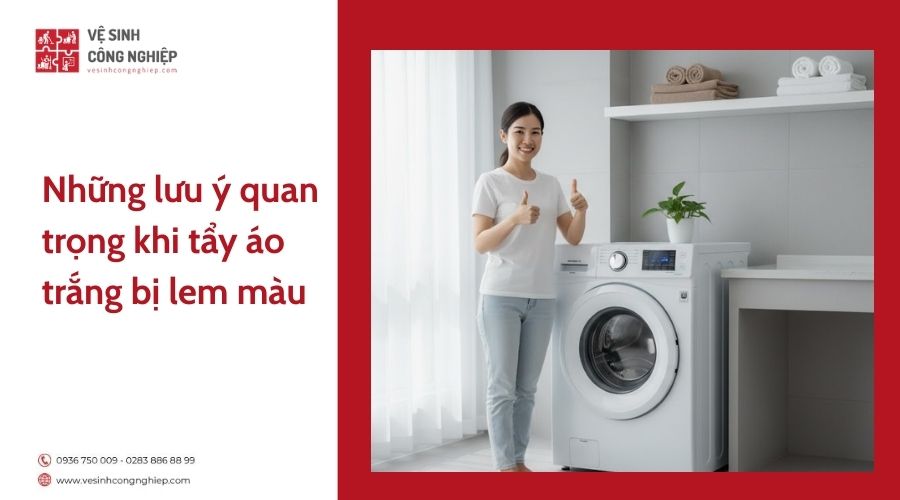 Những lưu ý quan trọng khi tẩy áo trắng bị lem màu