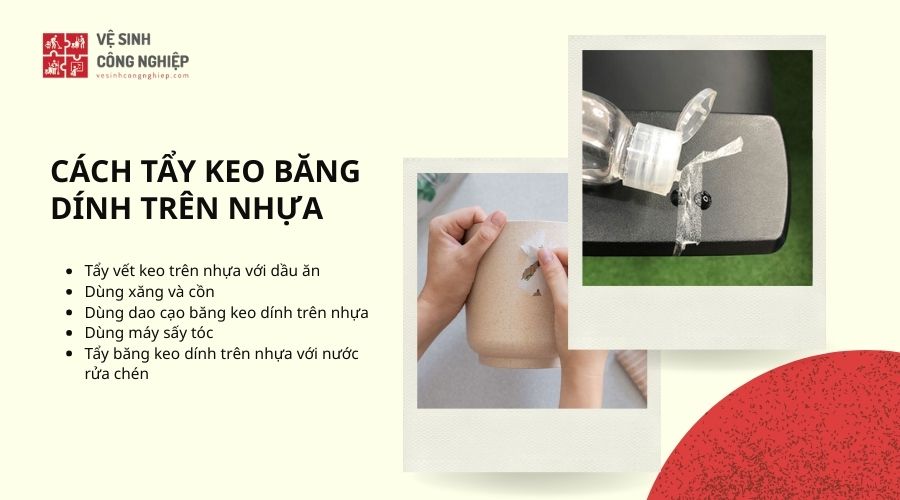 Cách tẩy keo băng dính trên nhựa