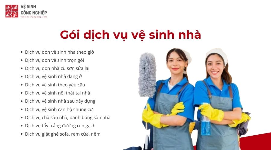 Các gói dịch vụ vệ sinh nhà quận 2 tại Vệ Sinh Năm Sao