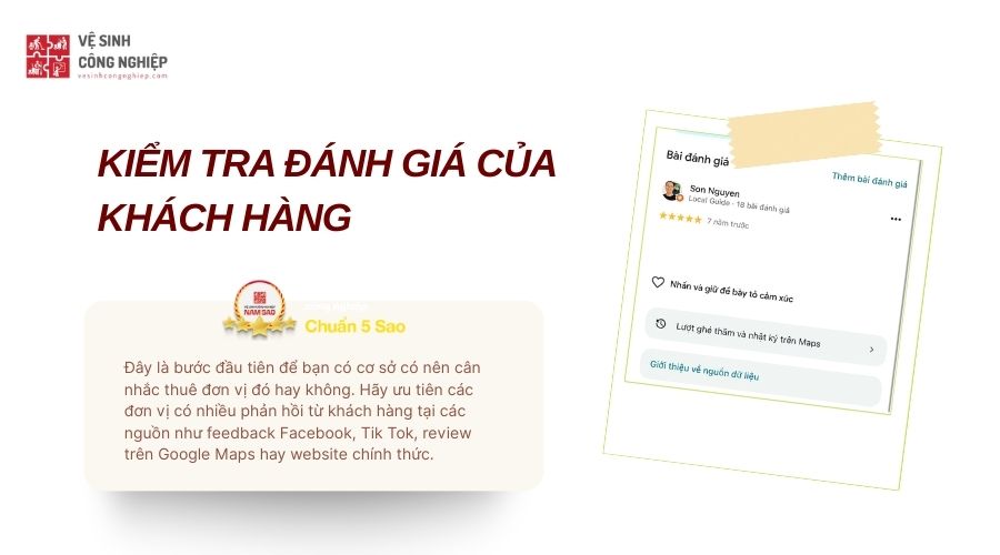 Kiểm tra đánh giá/feedback của khách hàng